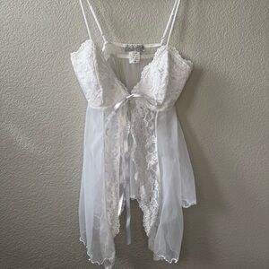 Delicate White Lace Chemise